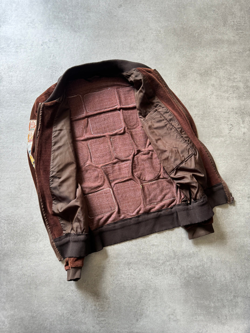 1990s Traditional German Patchwork Brown Local Sweatshirt (S) - 8