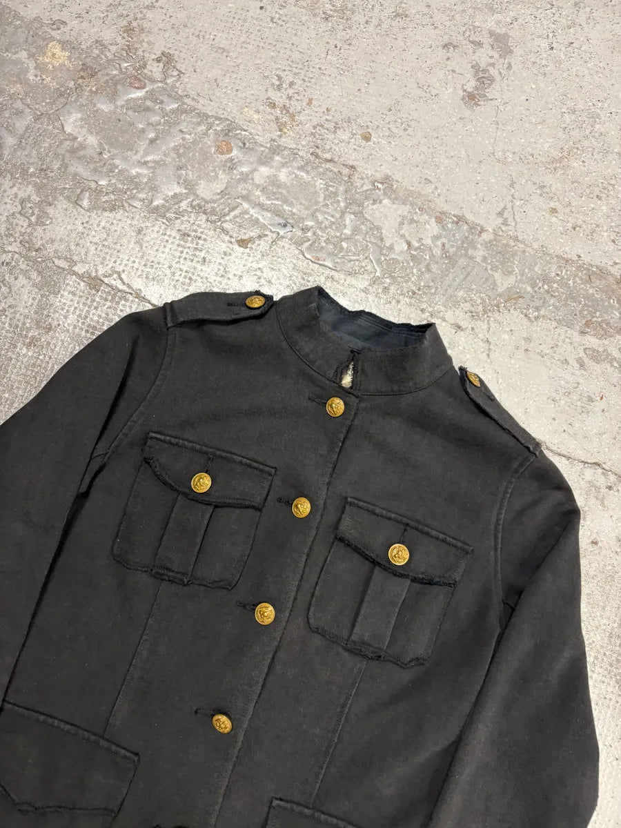 2010s Ralph Lauren Black Officer Buttoned Jacket DWdBwuy 3