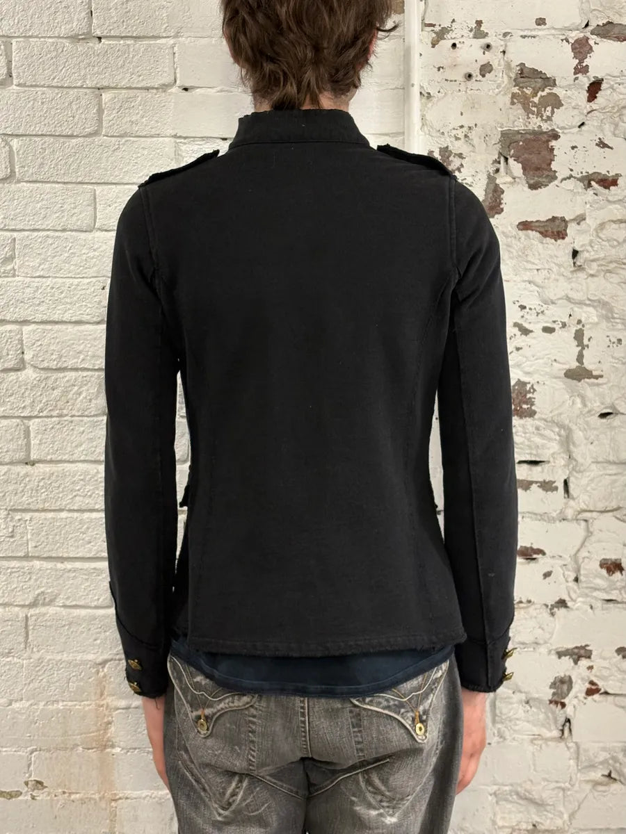 2010s Ralph Lauren Black Officer Buttoned Jacket DWdBwuy 2