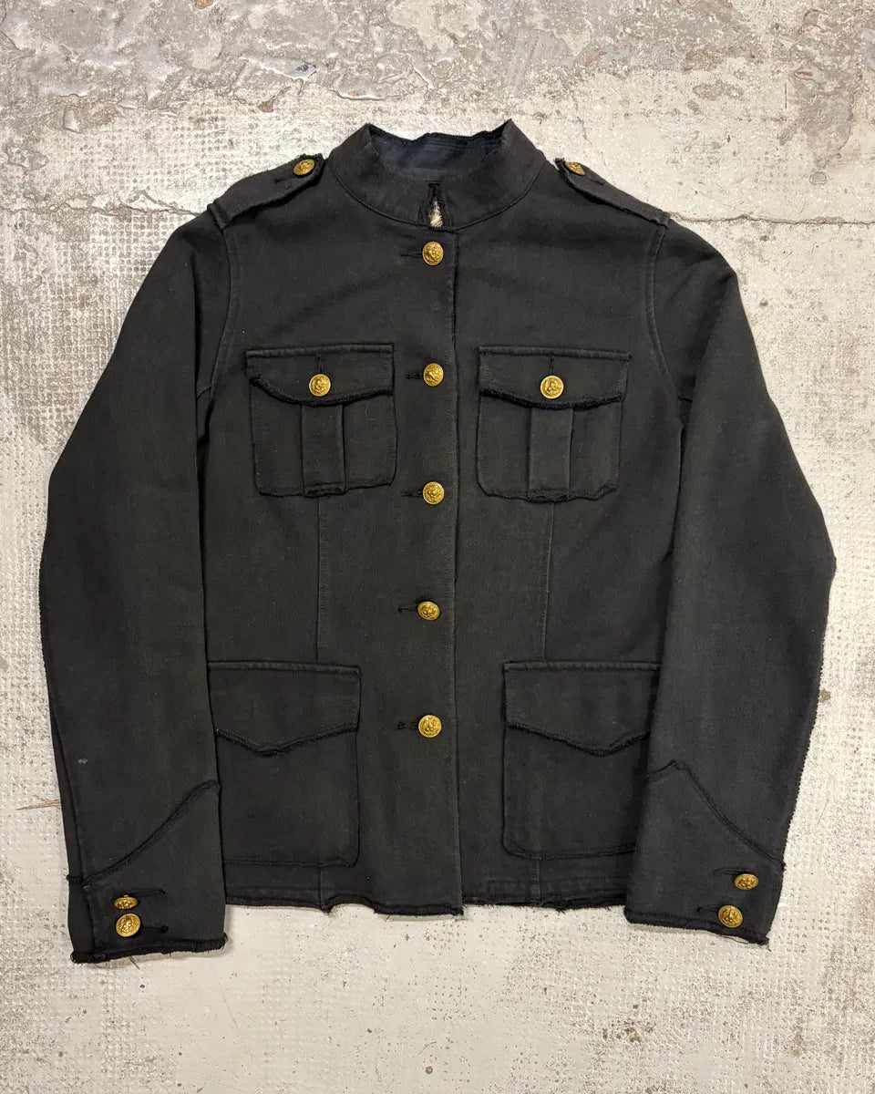 2010s Ralph Lauren Black Officer Buttoned Jacket DWdBwuy 0