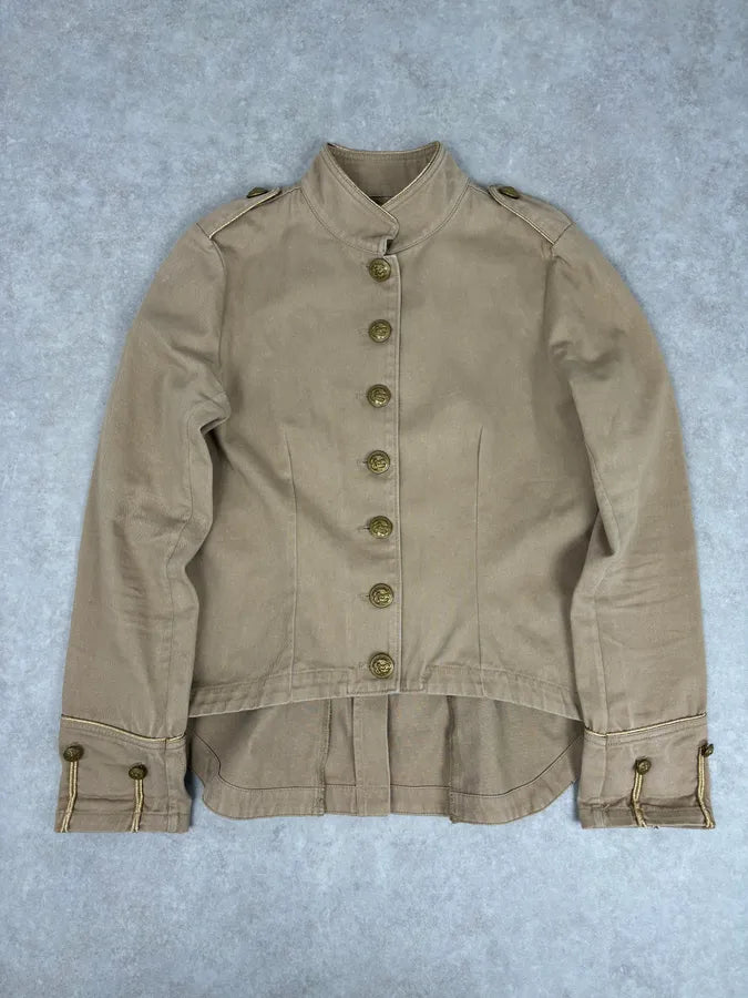 Ralph Lauren Military Officer Beige Jacket vzNWWTJ 0