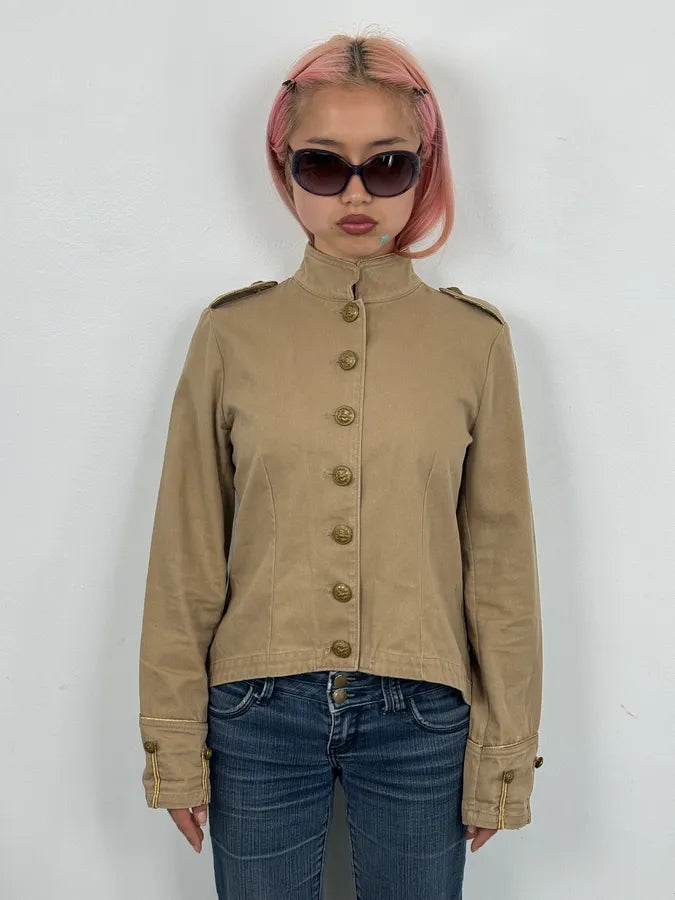 Ralph Lauren Military Officer Beige Jacket vzNWWTJ 1