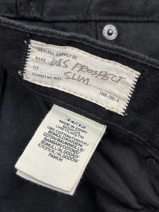 Ralph Lauren Black Denim Straight Leg Jeans BvjlTCX 11