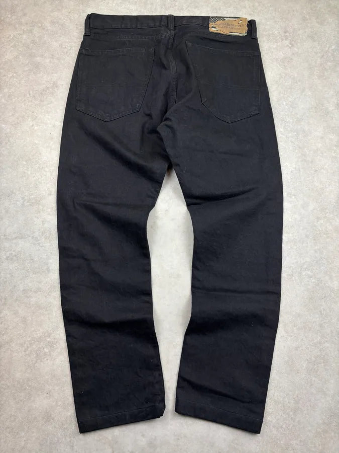 Ralph Lauren Black Denim Straight Leg Jeans BvjlTCX 5