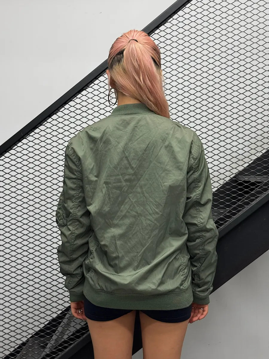 2010s Ralph Lauren Olive Green Nylon Cargo Bomber Jacket NBVpCJG 1