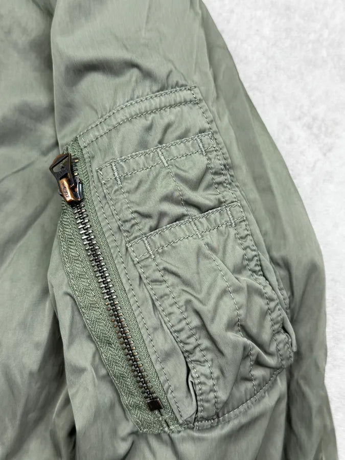 2010s Ralph Lauren Olive Green Nylon Cargo Bomber Jacket NBVpCJG 8