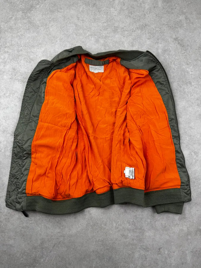 2010s Ralph Lauren Olive Green Nylon Cargo Bomber Jacket NBVpCJG 6