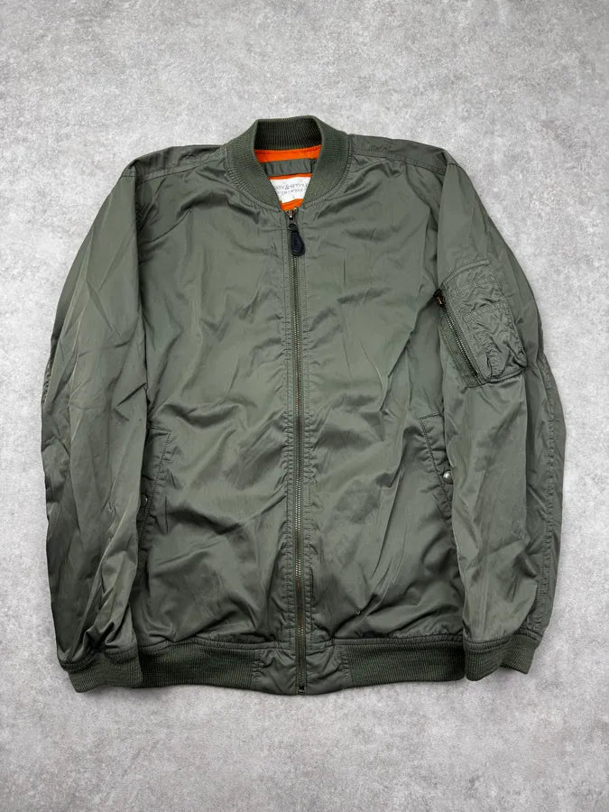 2010s Ralph Lauren Olive Green Nylon Cargo Bomber Jacket NBVpCJG 2