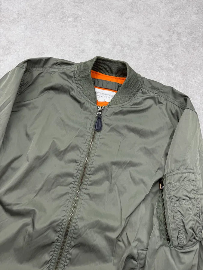 2010s Ralph Lauren Olive Green Nylon Cargo Bomber Jacket NBVpCJG 3