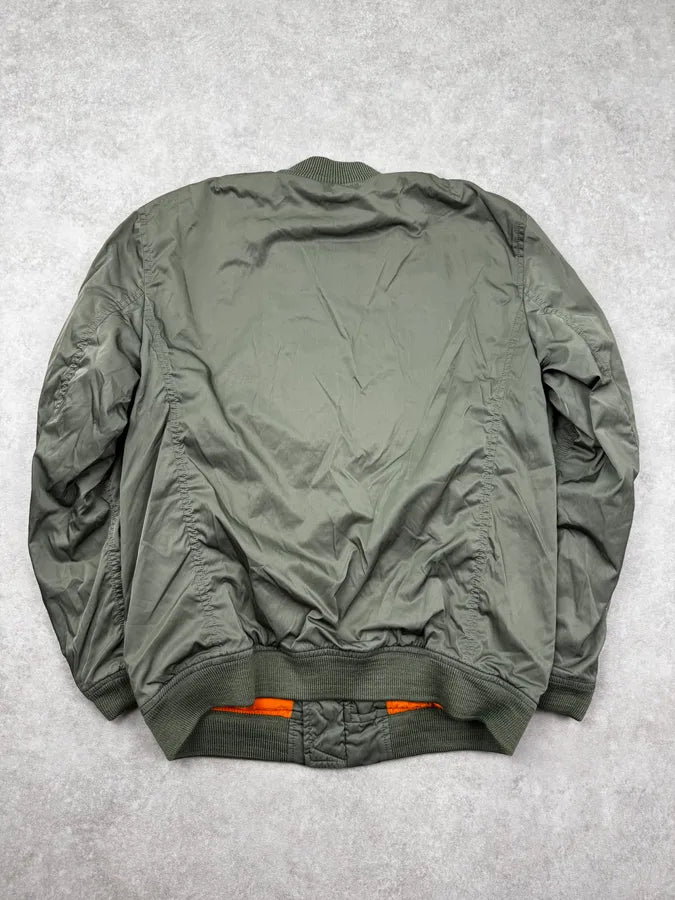 2010s Ralph Lauren Olive Green Nylon Cargo Bomber Jacket NBVpCJG 4