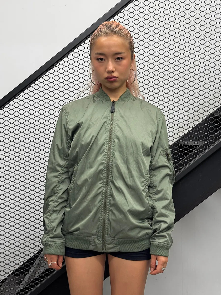 2010s Ralph Lauren Olive Green Nylon Cargo Bomber Jacket NBVpCJG 0