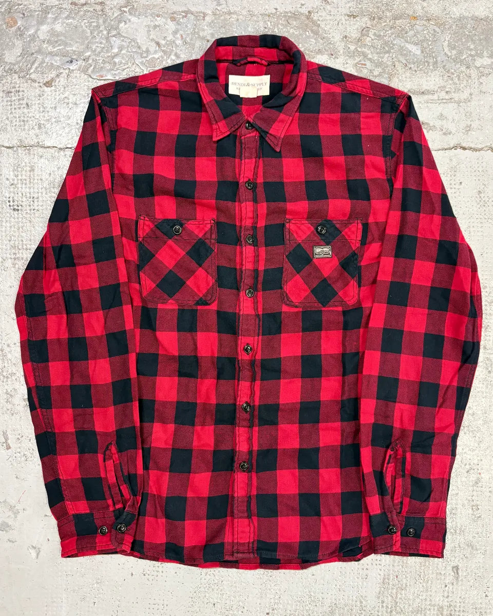 2010s Ralph Lauren Red & Black Plaid Shirt GgbqzTl 0