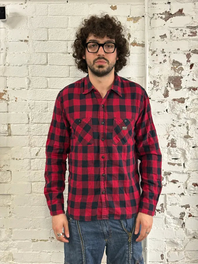 2010s Ralph Lauren Red & Black Plaid Shirt GgbqzTl 1