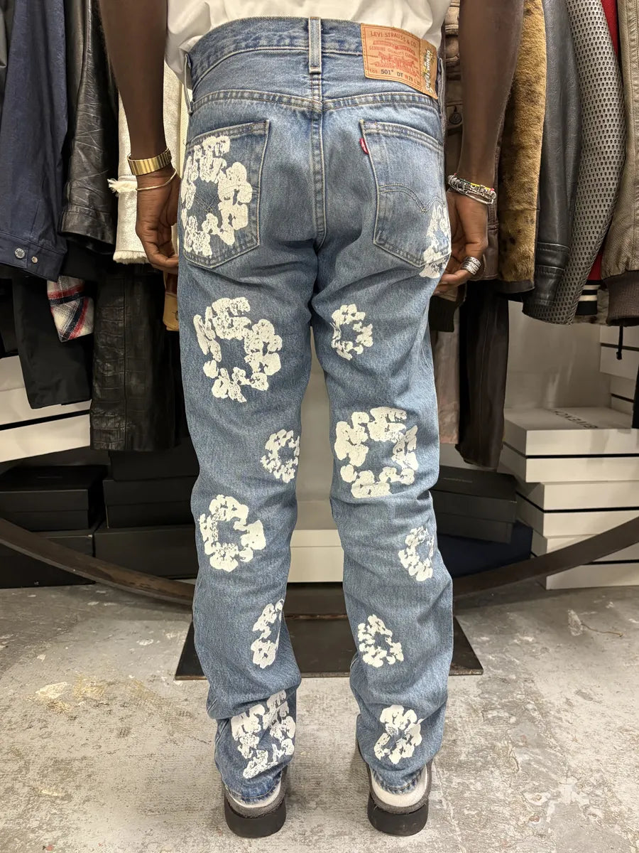 Denim Tears Levis 501 Blue Denim Jeans DzflSVn 3