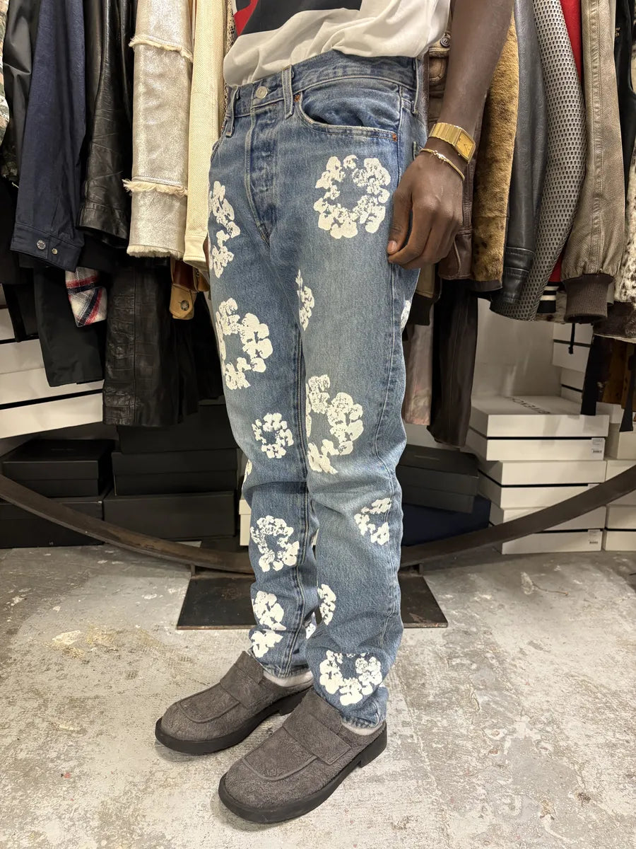 Denim Tears Levis 501 Blue Denim Jeans DzflSVn 4