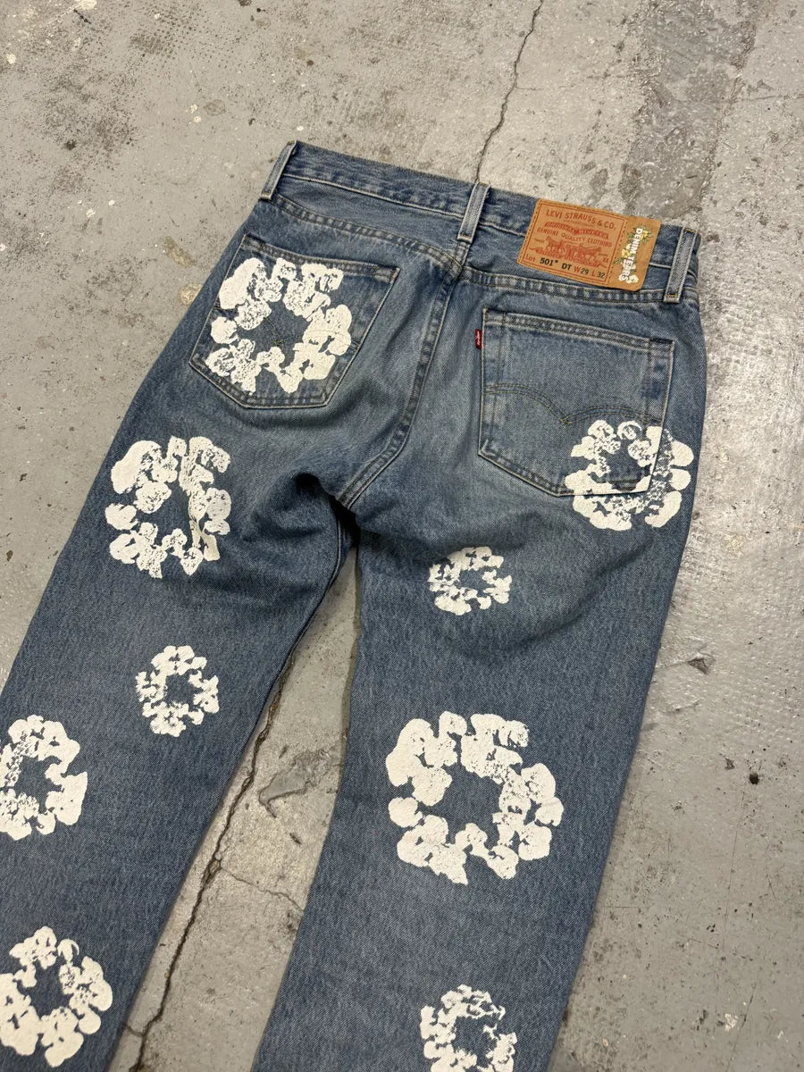 Denim Tears Levis 501 Blue Denim Jeans DzflSVn 5