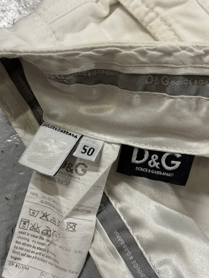 SS2003 Dolce & Gabbana White Creamy Cargo Shorts heLavxZ 10