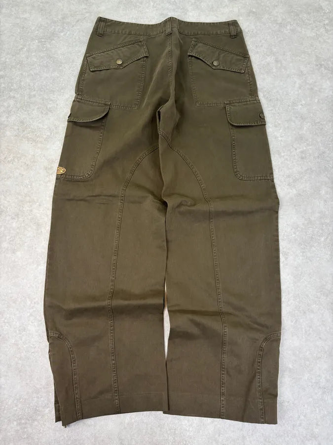 SS2003 Dolce & Gabbana Olive Green Military Cargo Pants vQkfEGC 5