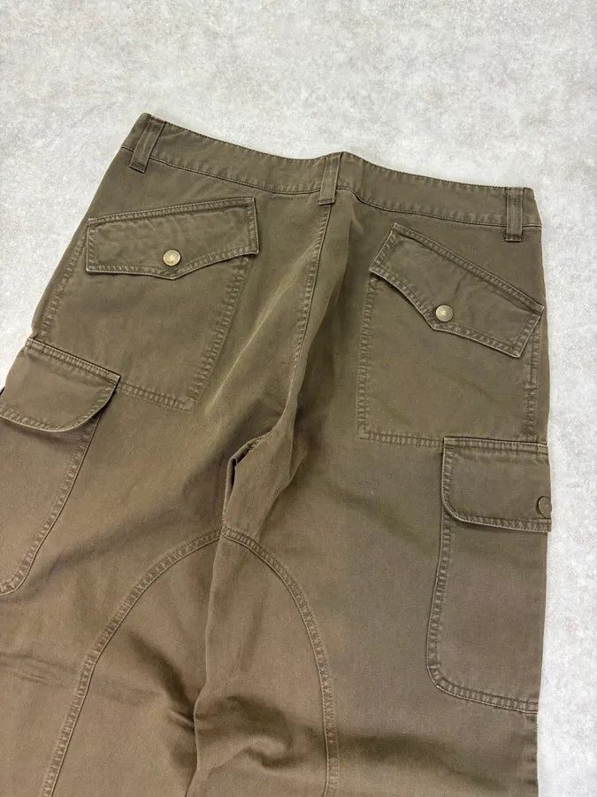 SS2003 Dolce & Gabbana Olive Green Military Cargo Pants vQkfEGC 6