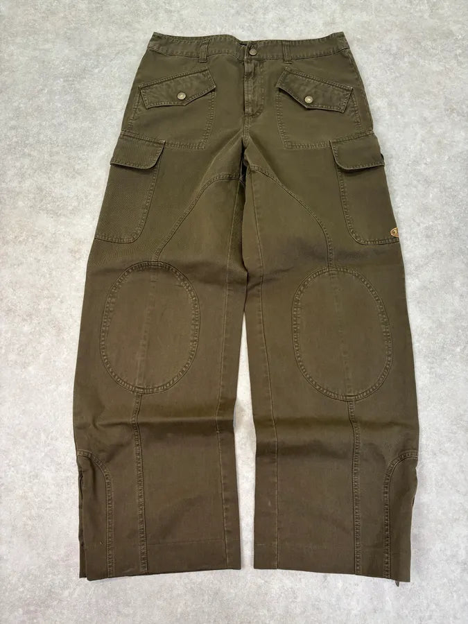 SS2003 Dolce & Gabbana Olive Green Military Cargo Pants vQkfEGC 0