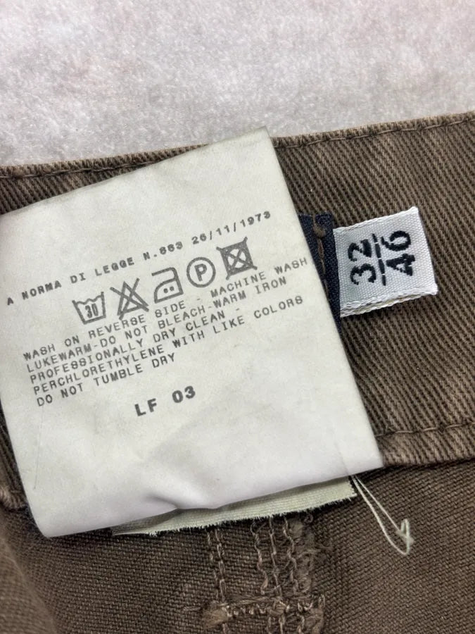 SS2003 Dolce & Gabbana Olive Green Military Cargo Pants vQkfEGC 11
