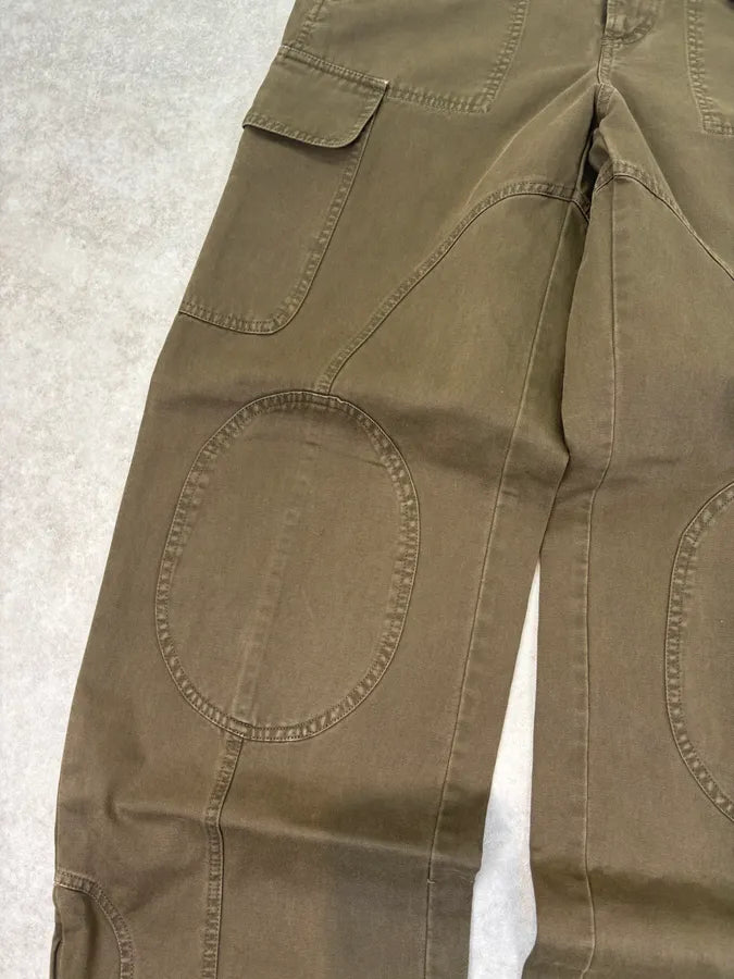 SS2003 Dolce & Gabbana Olive Green Military Cargo Pants vQkfEGC 9