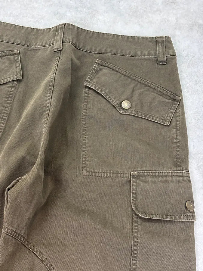 SS2003 Dolce & Gabbana Olive Green Military Cargo Pants vQkfEGC 7