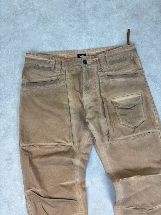 2000s Dolce & Gabbana Archive Utility Waxed Pants  sBfrvEN 4