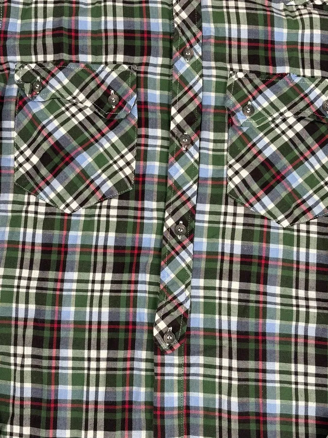 AW2008 Dolce & Gabbana Green Tartan Checkered Western Shirt  UXUwsdP 9
