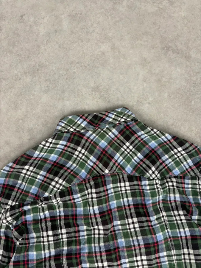 AW2008 Dolce & Gabbana Green Tartan Checkered Western Shirt  UXUwsdP 6