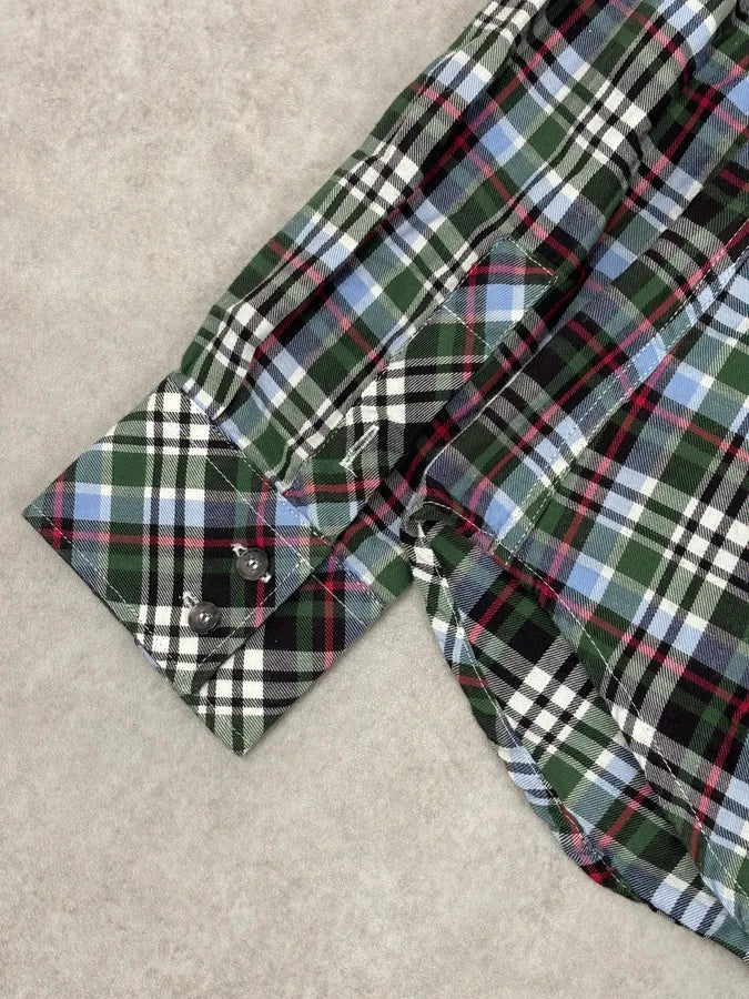 AW2008 Dolce & Gabbana Green Tartan Checkered Western Shirt  UXUwsdP 10