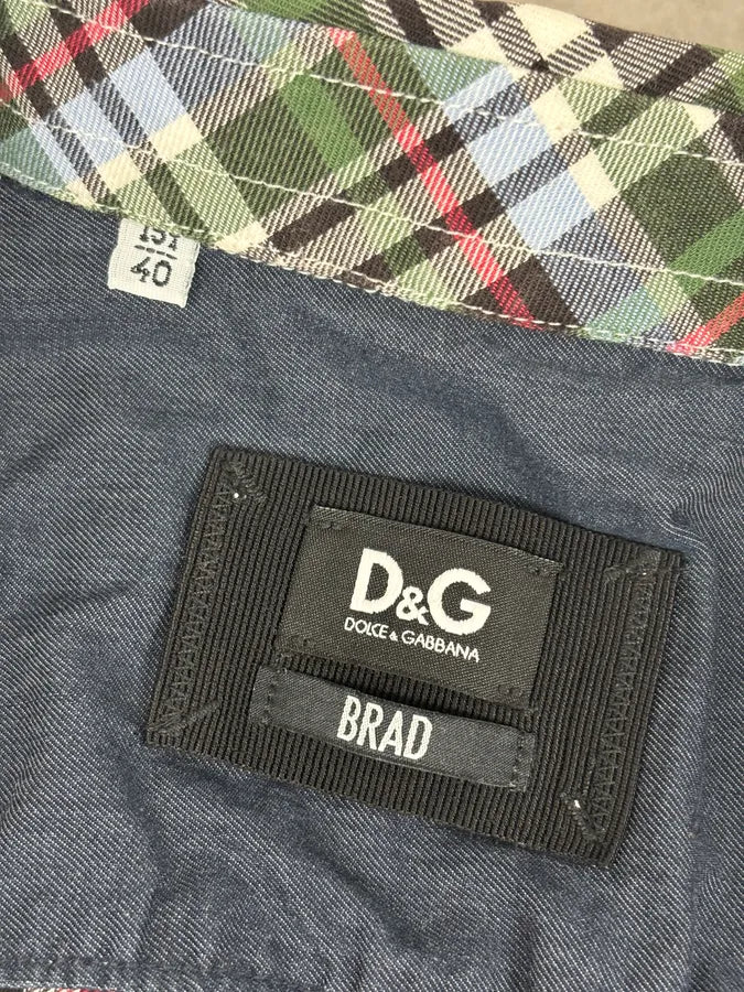 AW2008 Dolce & Gabbana Green Tartan Checkered Western Shirt  UXUwsdP 11