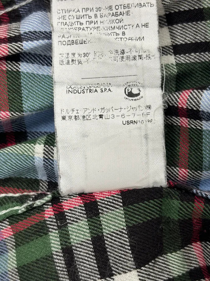 AW2008 Dolce & Gabbana Green Tartan Checkered Western Shirt  UXUwsdP 14