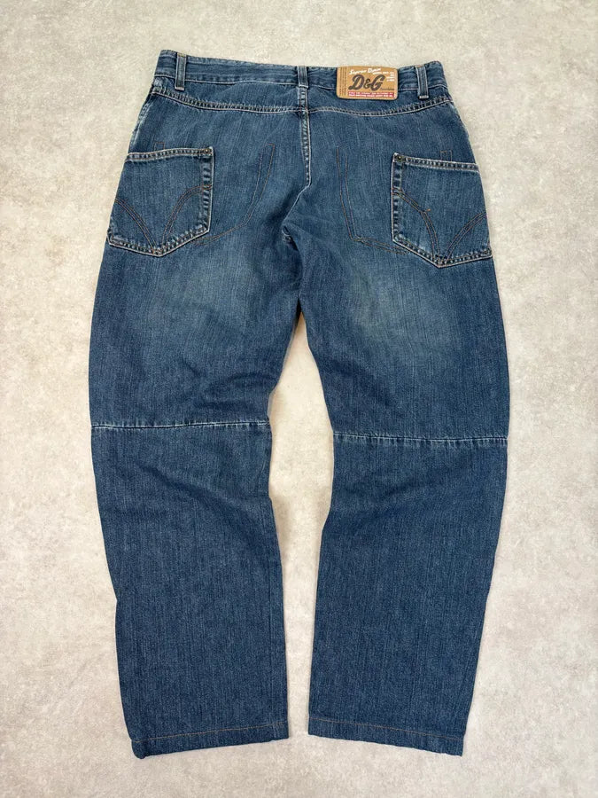 AW2003 Dolce & Gabbana Blue Contemporary Denim Jeans vYatQHT 5