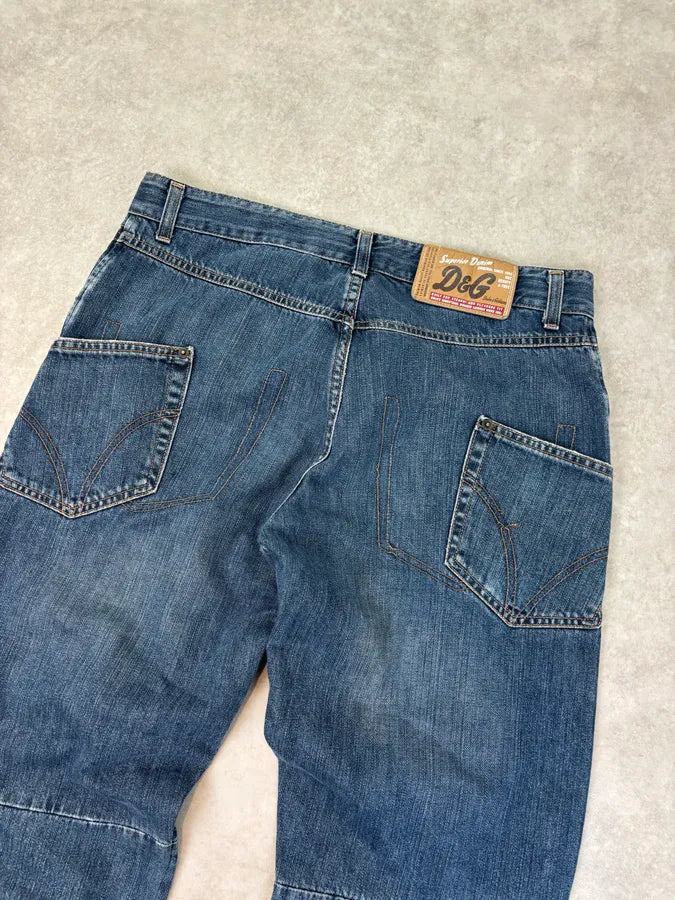AW2003 Dolce & Gabbana Blue Contemporary Denim Jeans vYatQHT 6