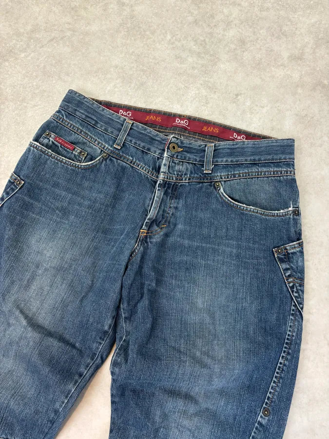 AW2003 Dolce & Gabbana Blue Contemporary Denim Jeans vYatQHT 4