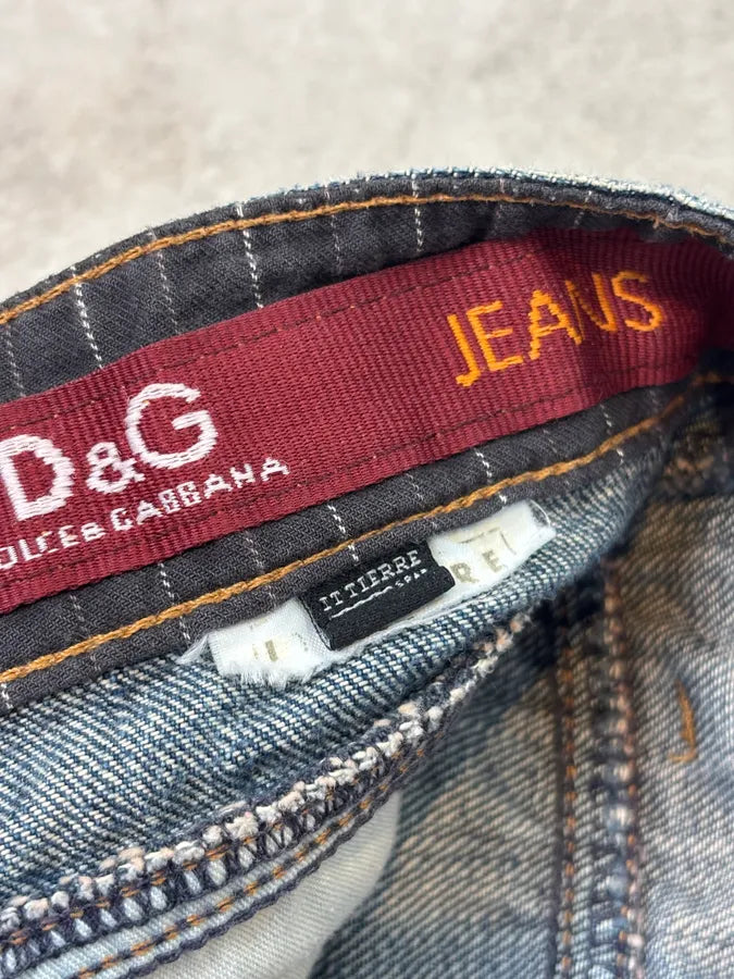 AW2003 Dolce & Gabbana Blue Contemporary Denim Jeans vYatQHT 9