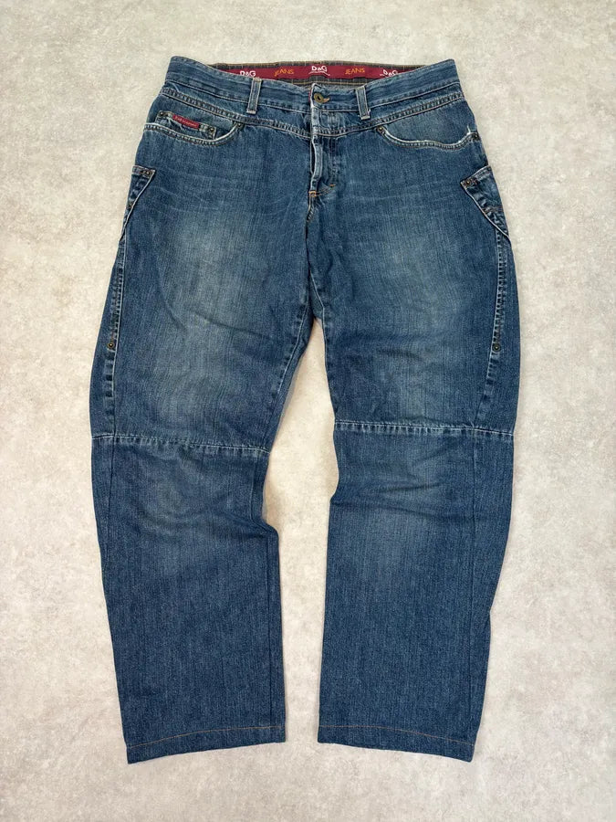 AW2003 Dolce & Gabbana Blue Contemporary Denim Jeans vYatQHT 0
