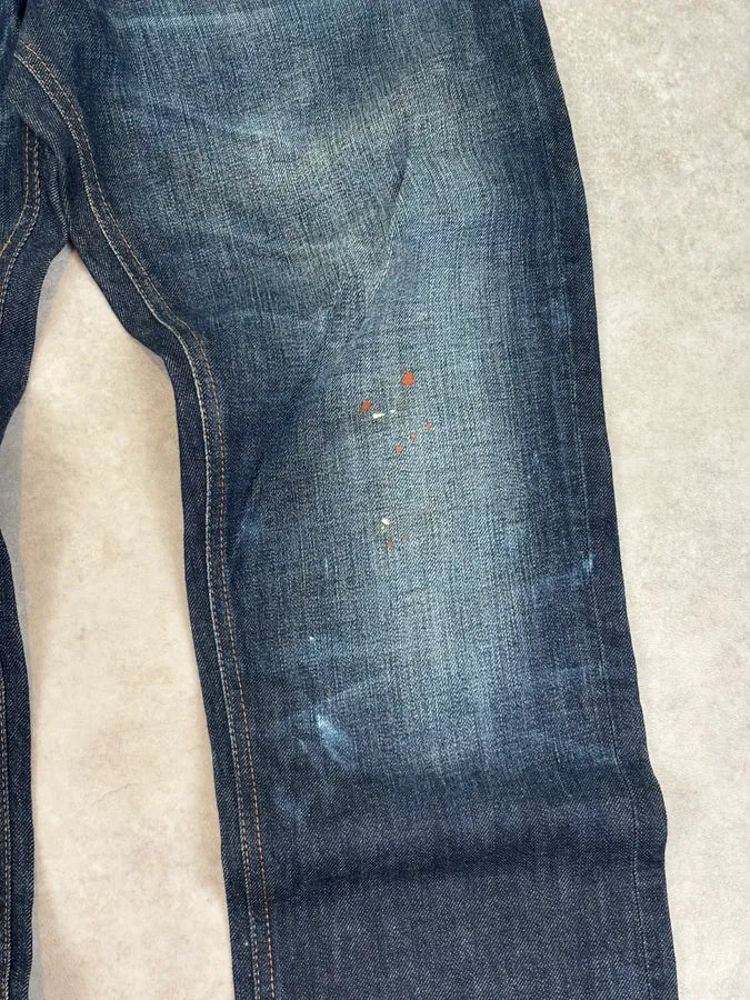 AW2006 Dolce & Gabbana Loose Navy Faded Denim Jeans VQKkSgR 9