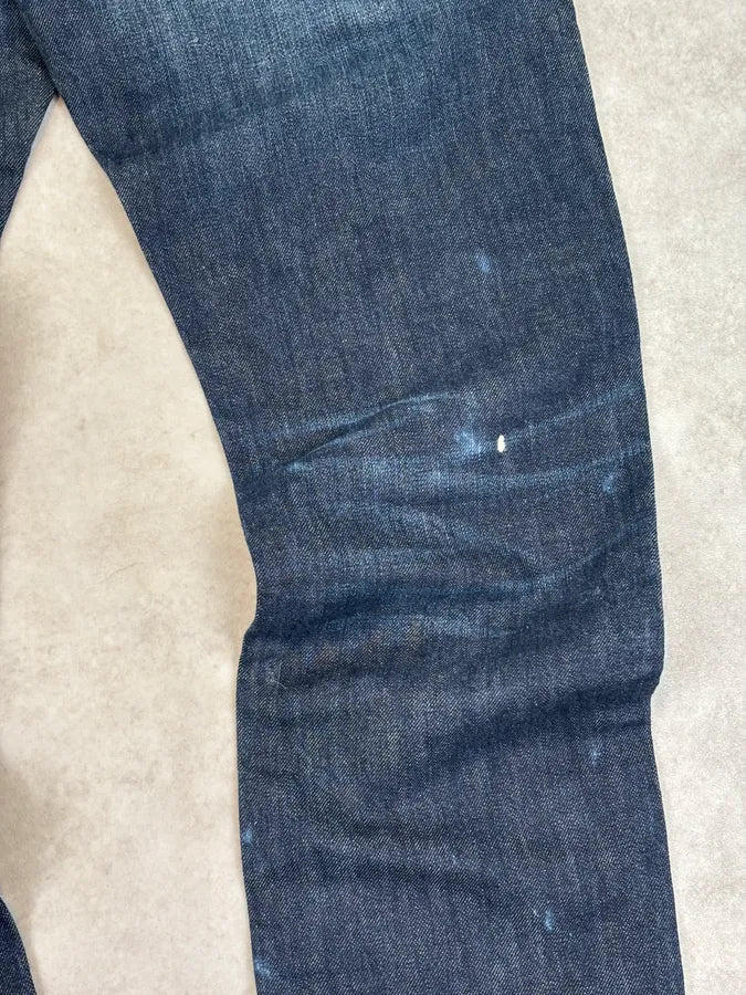 AW2006 Dolce & Gabbana Loose Navy Faded Denim Jeans VQKkSgR 10