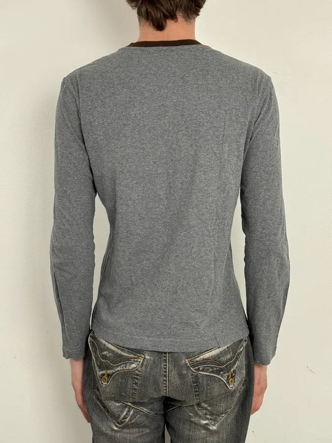 AW2005 Dolce & Gabbana Grey Cuddle Bear Longsleeve T-Shirt   eaYuytk 2