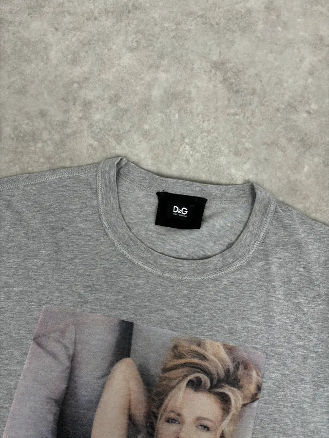 2000s Dolce & Gabbana Women Photography Grey T-Shirt  aLKbikR 3