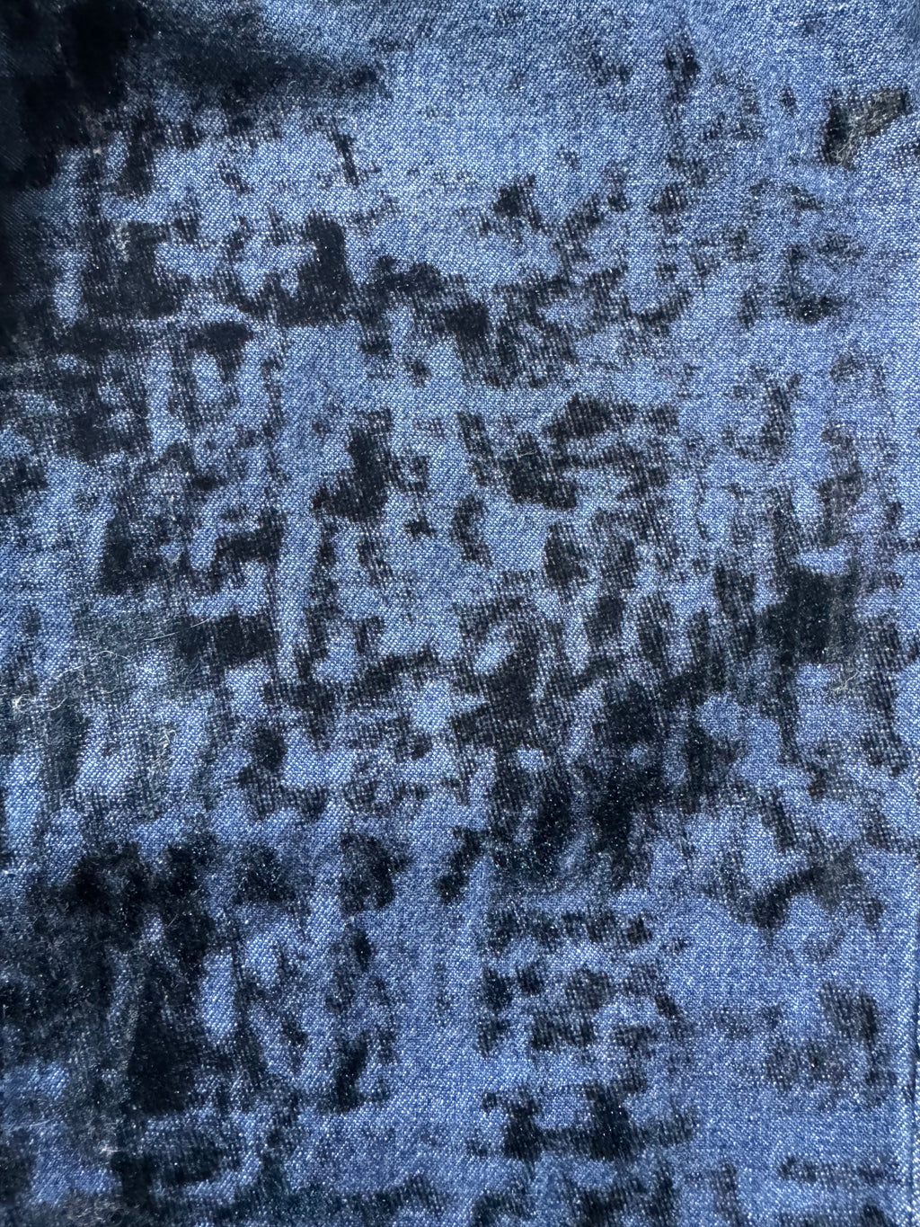 SS2006 Cavalli Blue Flared Citizen Black Relief Pants (S) - 9