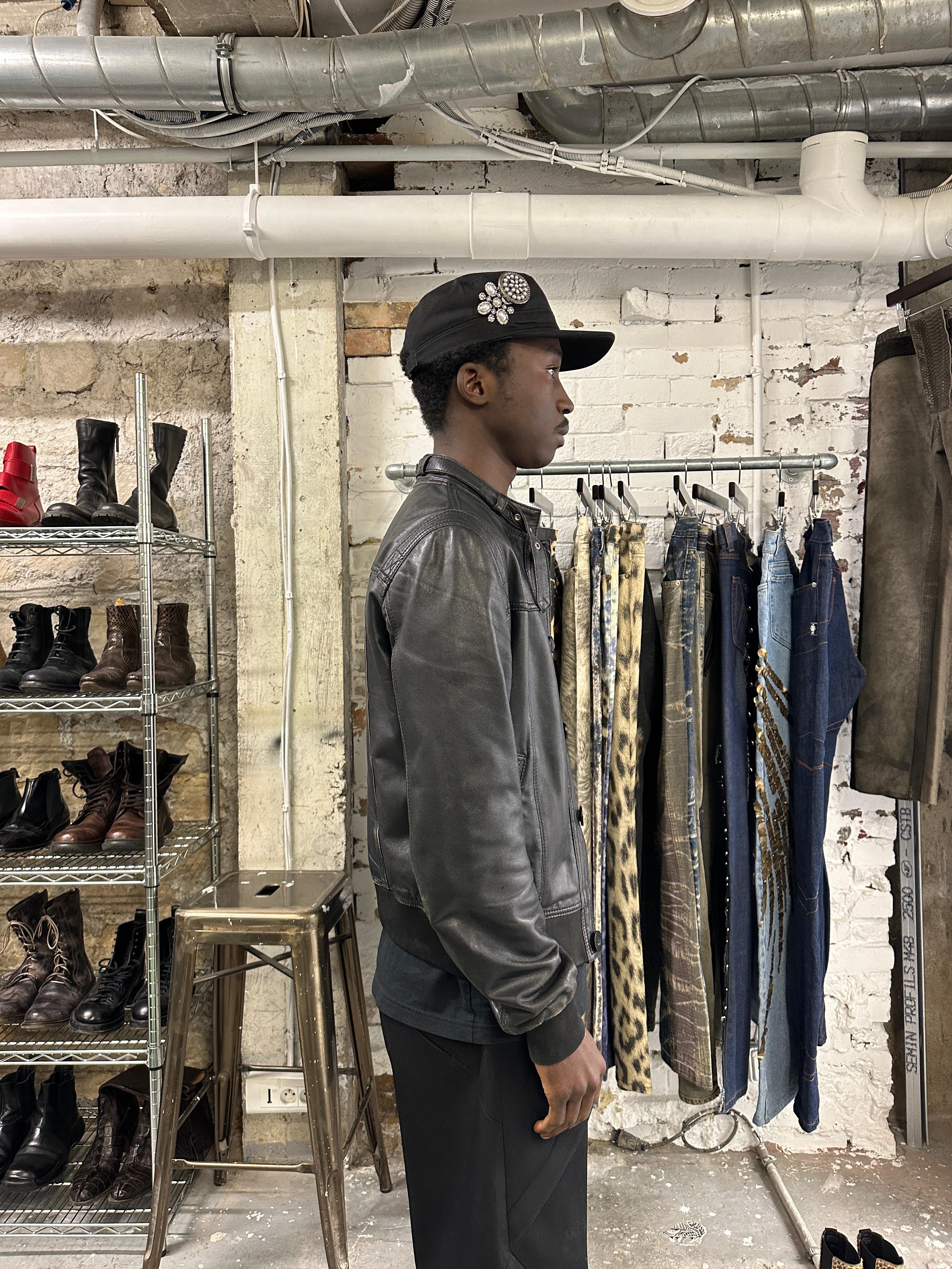 2000s Dolce & Gabbana Black Button Ups Leather Rebel Jacket  (M) - 4