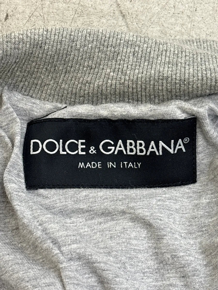 AW2005 Dolce & Gabbana Grey Striped Military Patches Zip-Up Sweater diGQdJOx 13