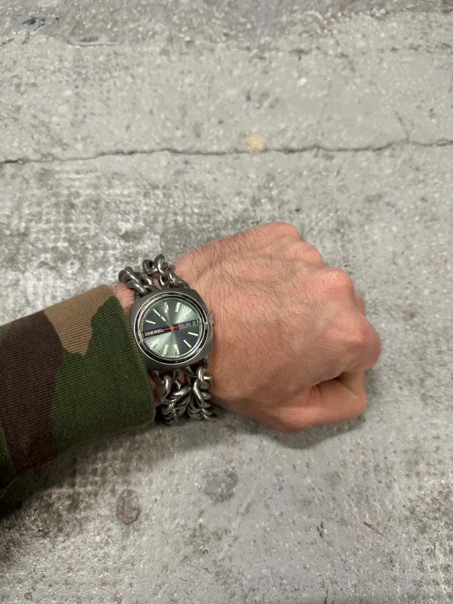 Diesel 2 Chains Silver Steel Watch (OS) eafGiLT 1