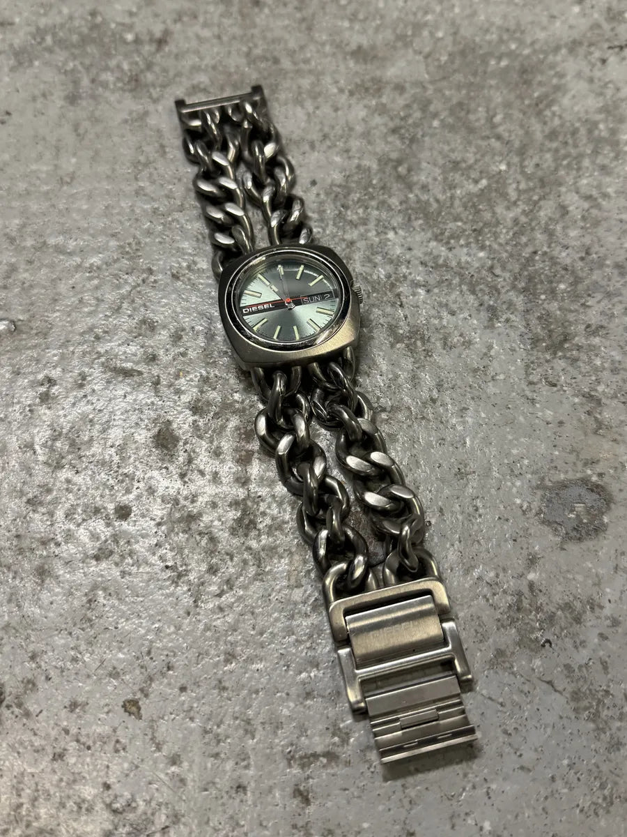 Diesel 2 Chains Silver Steel Watch (OS) eafGiLT 2