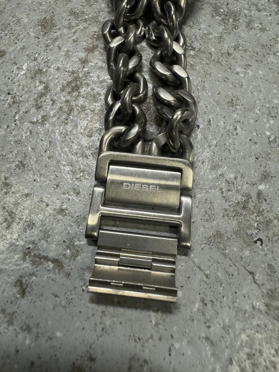 Diesel 2 Chains Silver Steel Watch (OS) eafGiLT 3