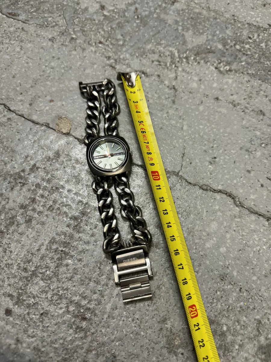 Diesel 2 Chains Silver Steel Watch (OS) eafGiLT 4