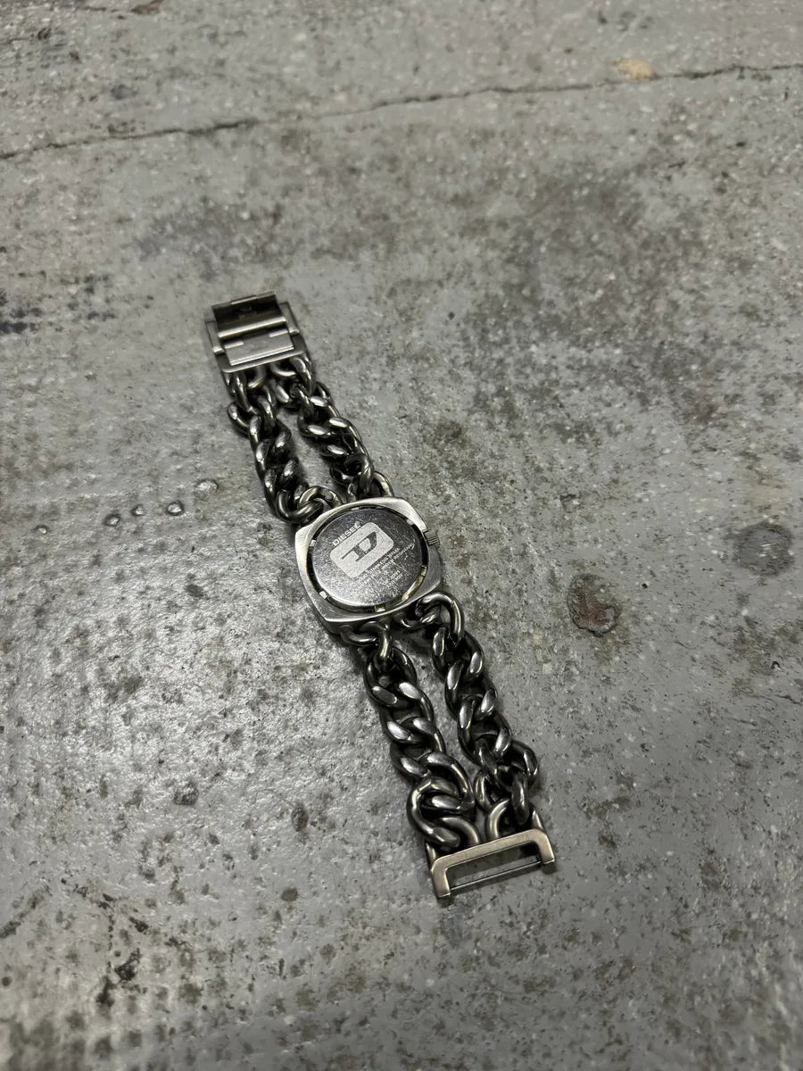 Diesel 2 Chains Silver Steel Watch (OS) eafGiLT 6